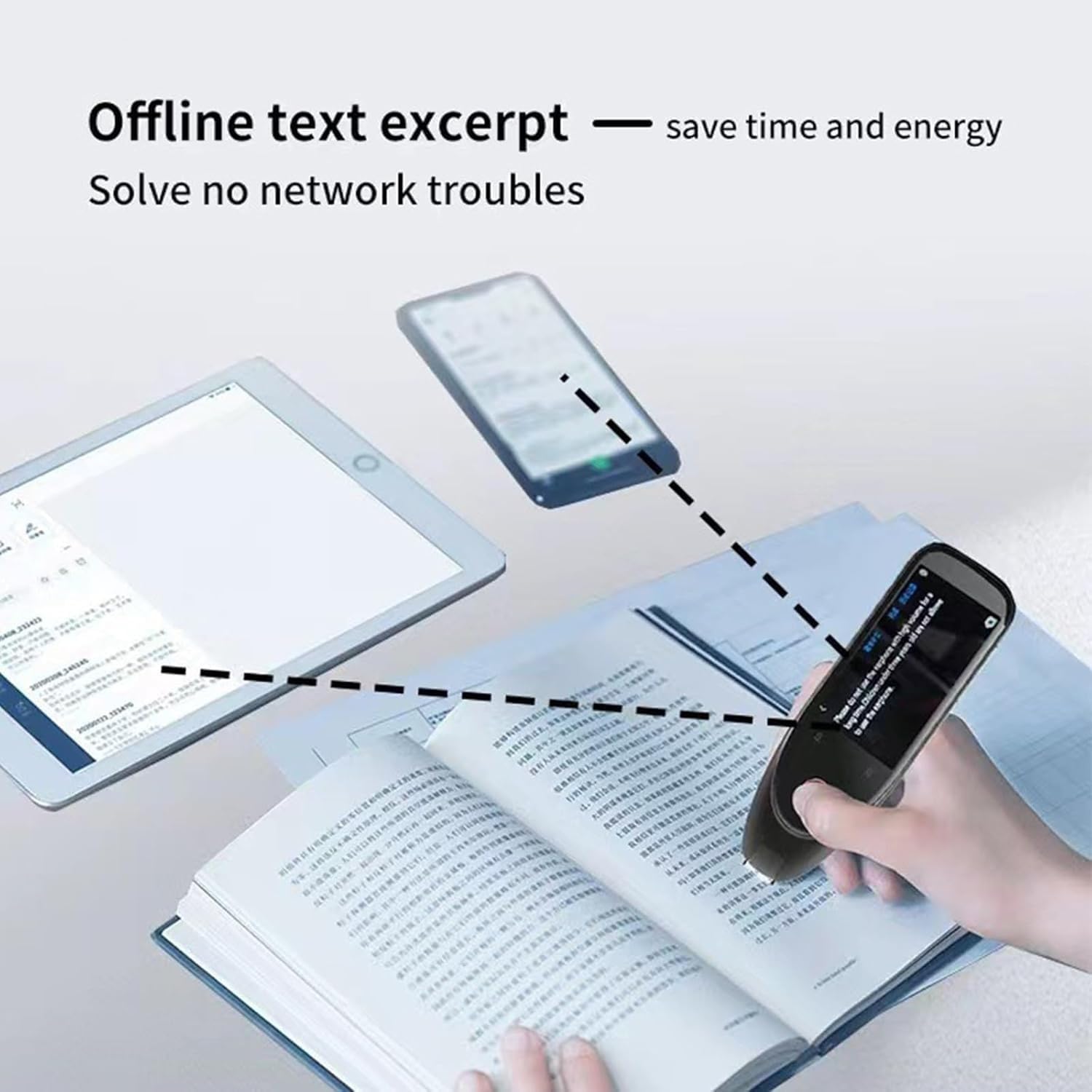 Scan Sense Pen, Scansense AI Smart Pen, Instant AI Answers for Math, History & More Offline Translation (60+ Languages), Camera, Bluetooth, Music & File Storage(Black)